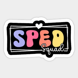 Sped Squad For Special Ed Education Teachers Groovy Sticker